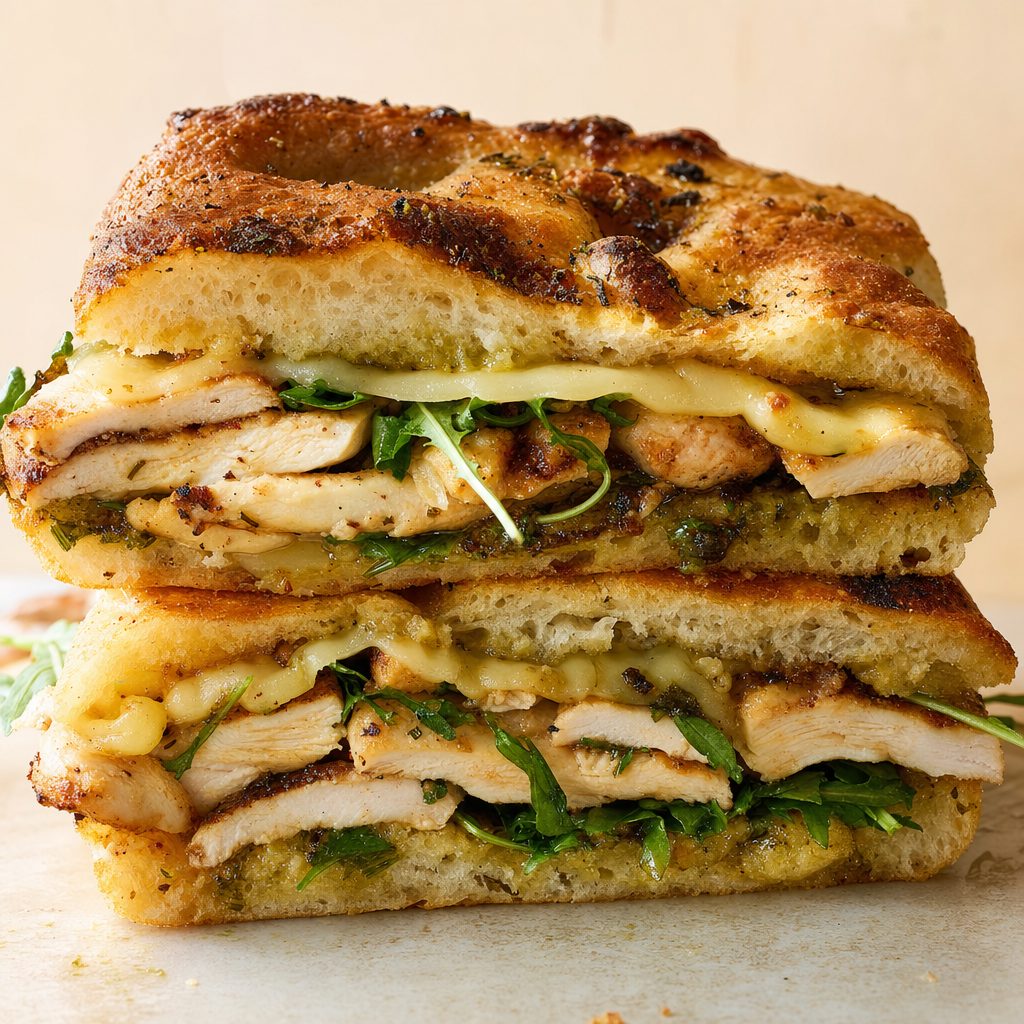 Sandwich close-up, generous fillings